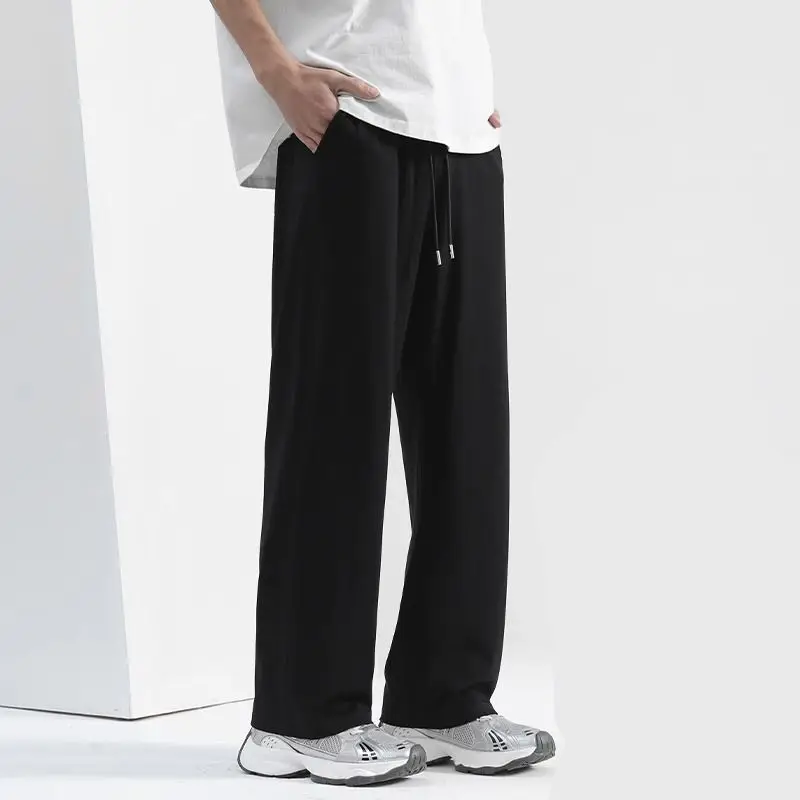 

Американские длинные брюки, мужские новые трендовые повседневные свободные висячие прямые брюки, модные универсальные спортивные спортивные штаны