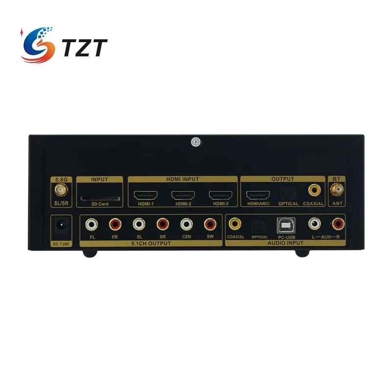 TZT Black Panel UD951C-PRO+ Flagship Version DSD Digital Turntable Audio Decoder ES9038PRO DAC QCC5125 Support 5.8GHz Transmissi