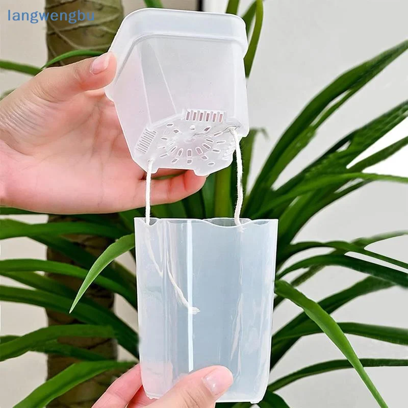 5Pcs Self Watering Plant Pots For Plants Double-Layer Flower Pots Planters With Drainage Hole