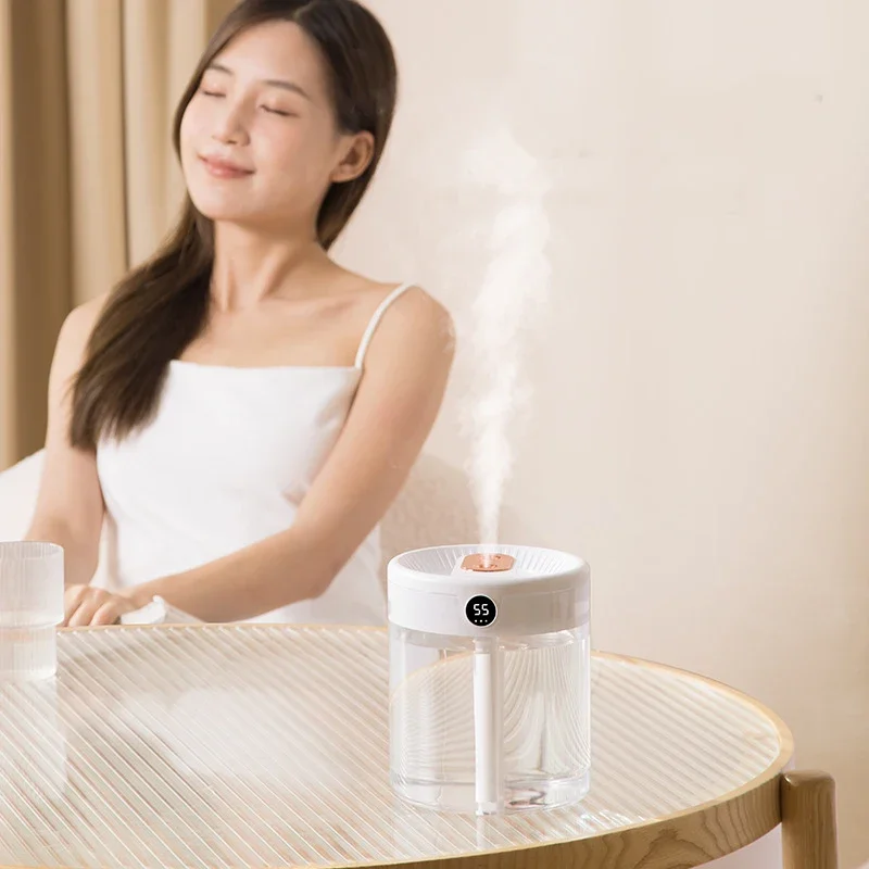 Xiaomi Newest 2L Double Nozzle Air Humidifier With LCD Humidity Display Large Capacity Aroma Essential Oil Diffuser For Home