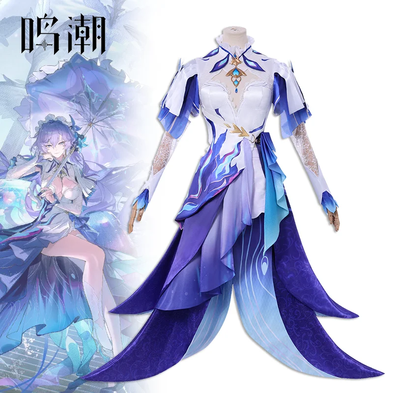 

Game Wuthering Waves Cantarella Cosplay Adult Women Costume Dress Hair Band Socks Full Set Accessories Sexy Halloween Outfits