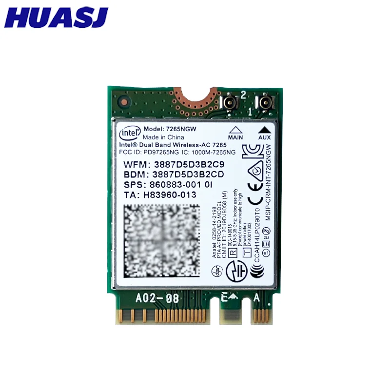 Tarjeta WiFi Bluetooth Intel 7260NGW – Adaptador inalámbrico AC doble banda - imagen 4