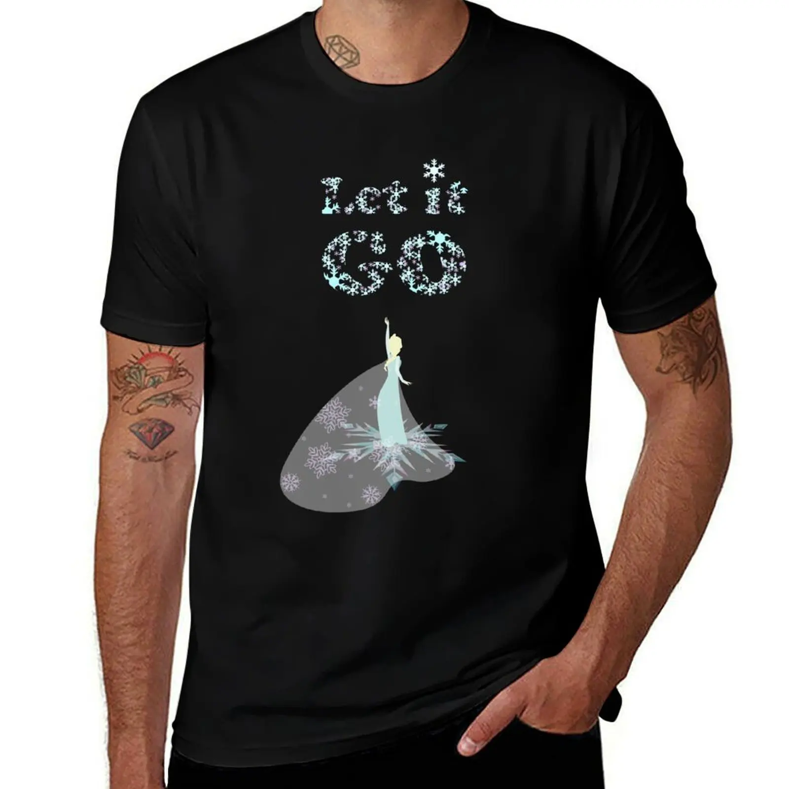 Let it snow T-Shirt Basic Short Sleeve Cotton Blend T-Shirt