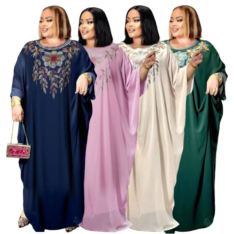 Abayas For Women Dubai Luxury 2025 Chiffon Boubou Muslim Fashion Caftan Marocain Wedding Evening Party Dresses African Clothes