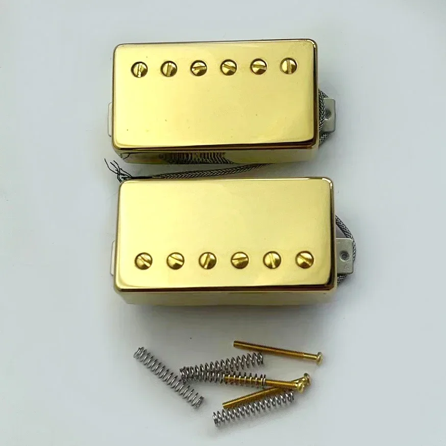 Top Selling Alnico V Humbucker Pickup Set  BB1 BB2 Series Gold Cover Double Coil Pickups for LP Style Electric Guitar