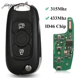 jingyuqin 315/433MHz ID46 Flip Car Key Remote for Opel Astra K Buick Verano Regal Excelle GT/Excelle XT LaCROSSE Control Fob 3BT