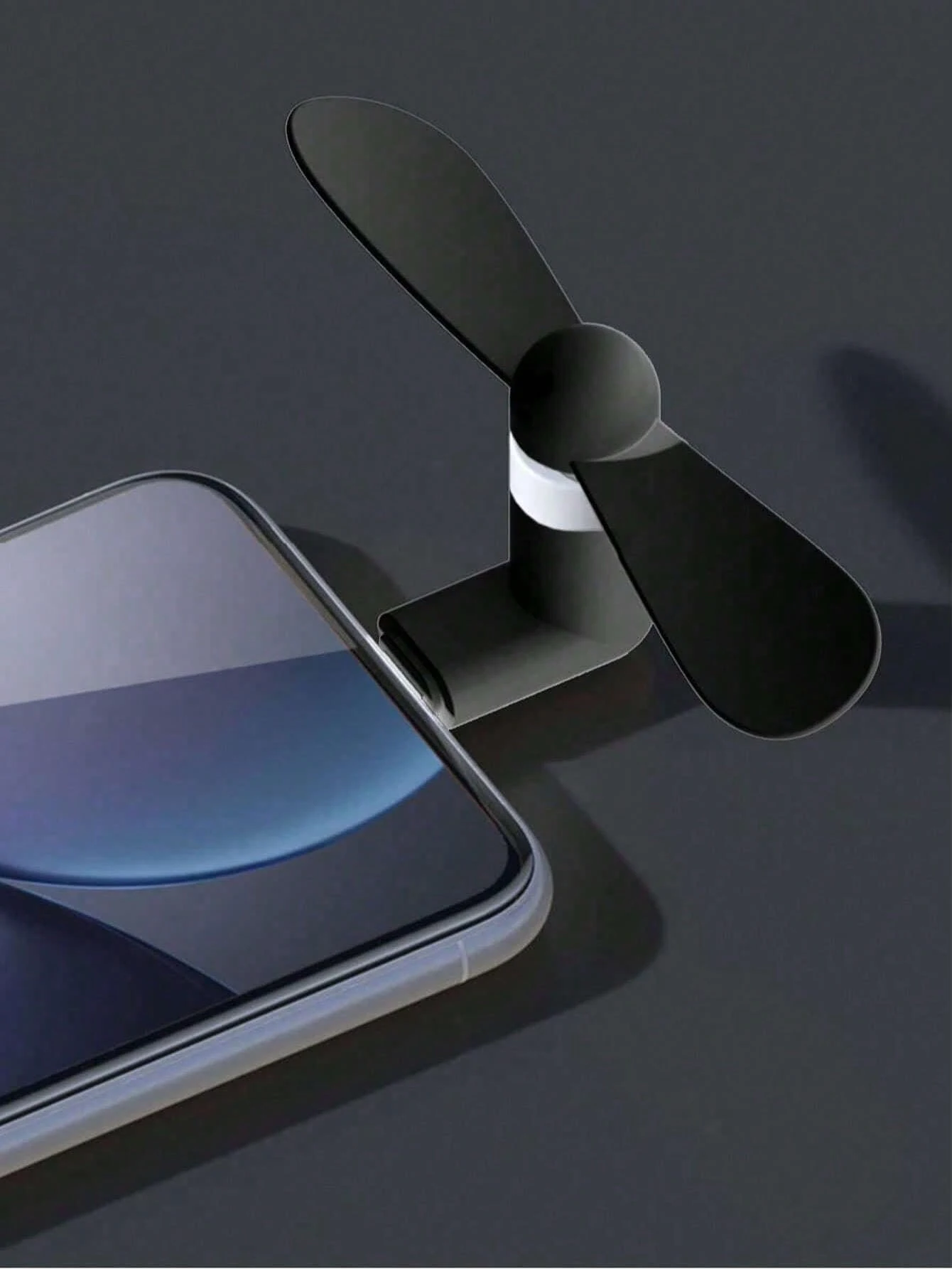1 Lightning Interface Phone Fan + Type-C Interface Portable Mini Phone Fan, Ready to Use Upon Insertion