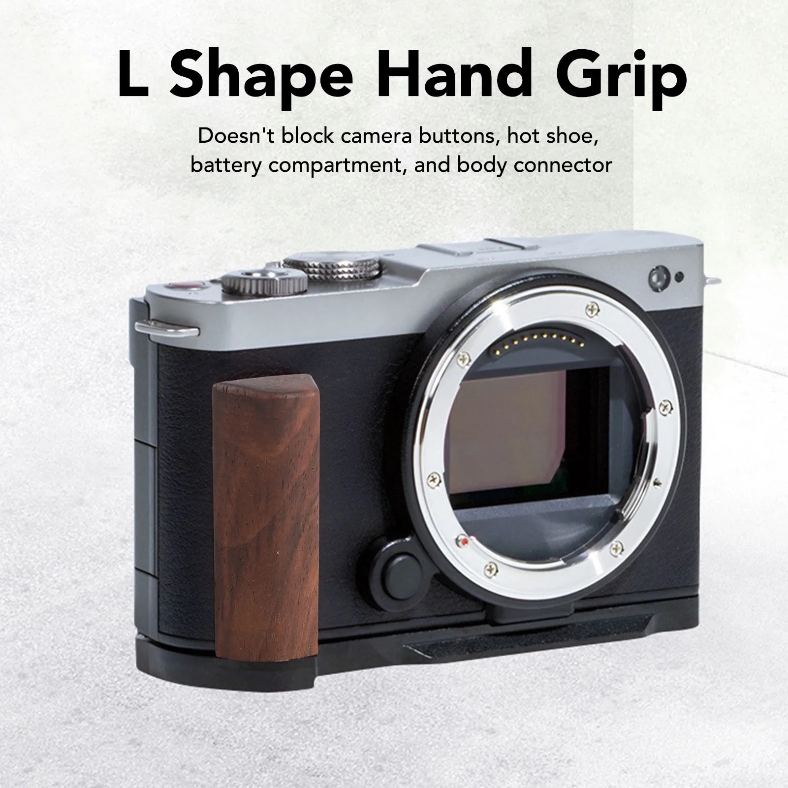 L-vormige handgreep L-vormige handgreep met snelontgrendelingsplaat Aluminiumlegering Antislip Gemakkelijk te installeren voor LUMIX S9 camera