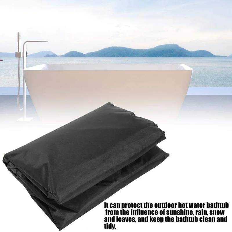 Square Universal Hot Tub Dust Cover Cap Waterproof Anti-UV All-Weather Spa Cover Cap Protector Hotspring Snow Rain Dust Covers