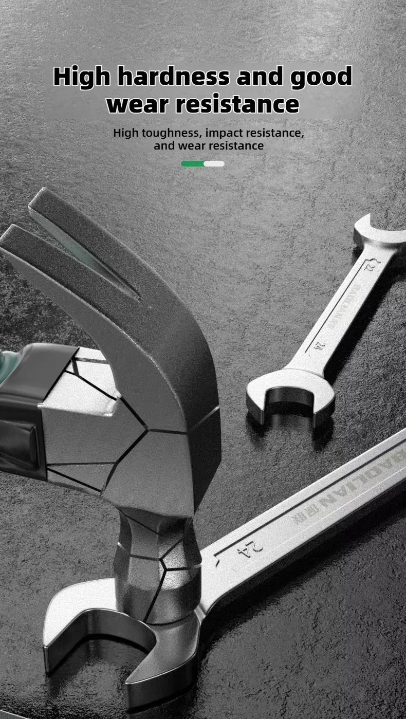 BAOLIAN Double Ended Open-end Wrench CR-V High Hardness and Strong Torque Wrench for Automotive & Motorcycle Repair  Tools