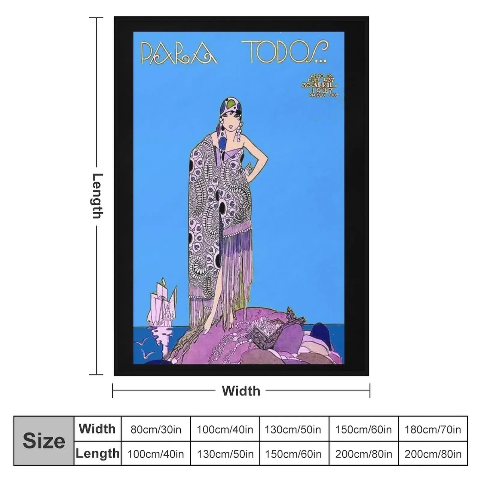 TODOS MAGAZINE : Vintage 1927 Flapper Pirate Print Throw Blanket Cute Plaid Designers for sofa Multi-Purpose Hairy Blankets