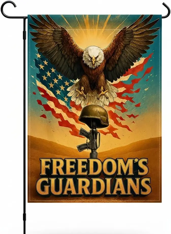 Army Christmas Custom Flag for Veterans Day Patriot Day Christmas Gifts Decor, Double Sided Durable Canvas Personalized Gard LLG