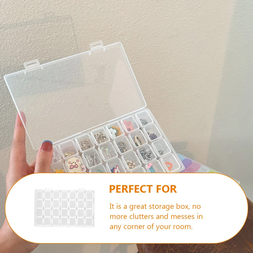 

Durable Multi-Grids Storage Box Plastic Bead Organizer Jewelry Container Household Hardware Small Accessories Holder