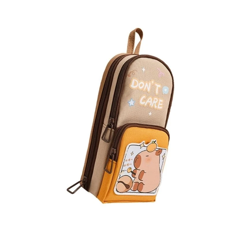 Cartoon Bleistiftkoffer großer Kapazität Bleistiftbeutel Stehende Bleistifthalter Aufbewahrungstasche Reise Make -up