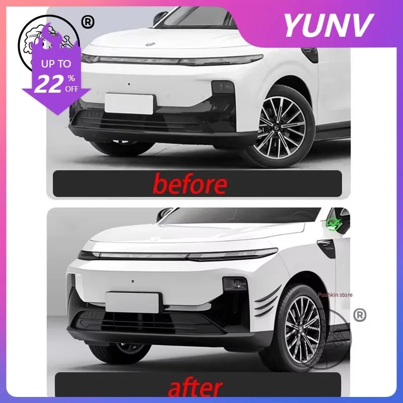 YUNV For leapmotor B10 2025 2026 Front bumper body Side wind blades Fashion sport style decorative Exterior accessories