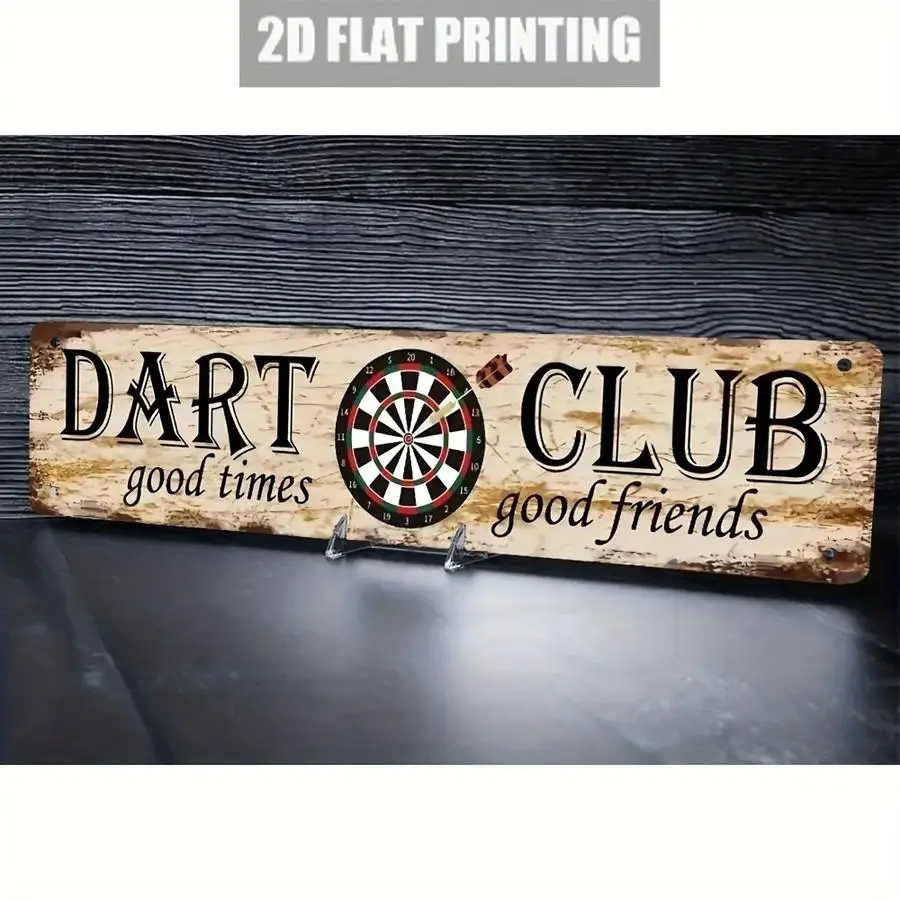 1/5/10/20/50/100pcs 2D Flat, Dart Club Logo Wall Sign - Traditional Dartboard Emblem Suitable for Game Rooms, for Man Cave, Bars