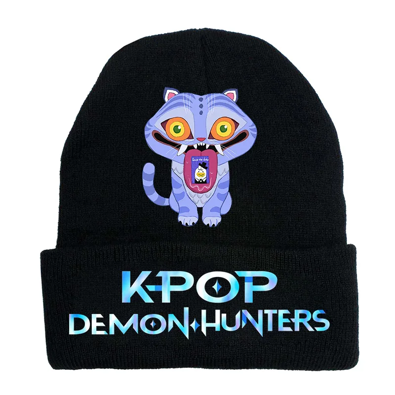 Gorros de punto k-pops para hombre y mujer, gorros Kawaii de demonios, gorro cálido para exteriores, gorro de Cosplay de Anime Mira Rumi Zoey Hunters, regalo de Navidad, 6 uds.