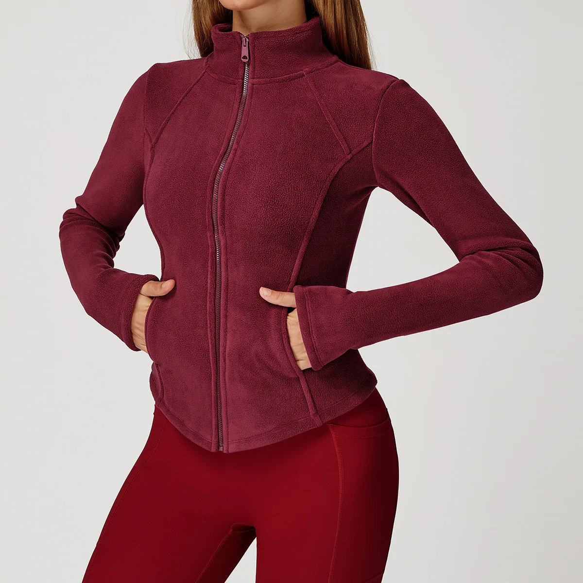 

Новая зимняя женская спортивная куртка, женское пальто для йоги, тонкий топ для фитнеса с длинными рукавами, толстовка для бега в тренажерном зале, спортивная одежда для тренировок