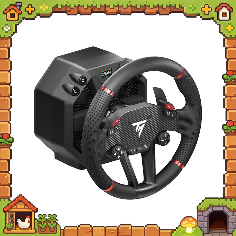 

Игровой руль-симулятор THRUSTMASTER T589 с прямым приводом DIRECTAXIALDRIVE, экраном Race Dash и расширяемыми металлическими педалями