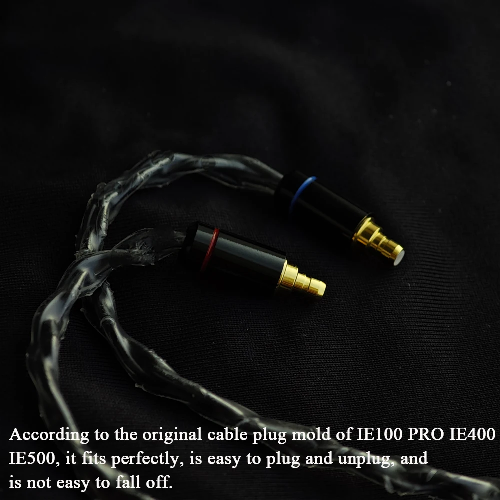 Cable IE100 PRO IE400 IE500 con micrófono cable ie100 3,5 4,4 equilibrio 2,5mm OCC plateado actualización cable de 8 núcleos