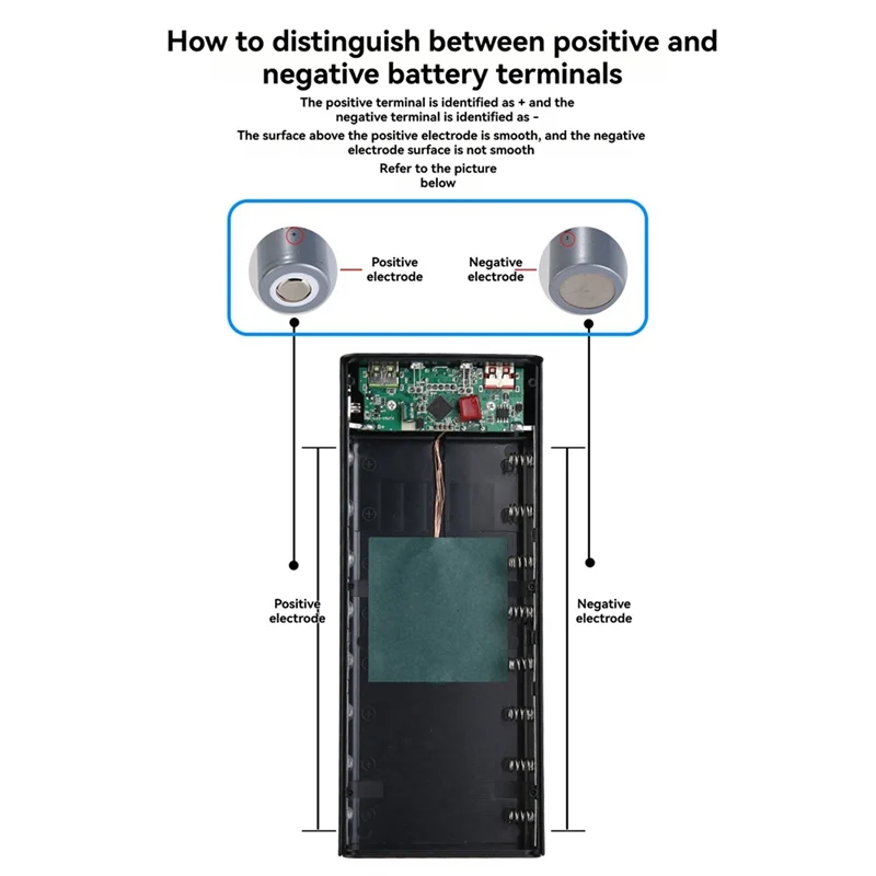 B04B-Power Bank DIY Shell Case Battery Charger Box With Lighting Function 8X21700 Battery Shell Storage Organize 22.5W+15W