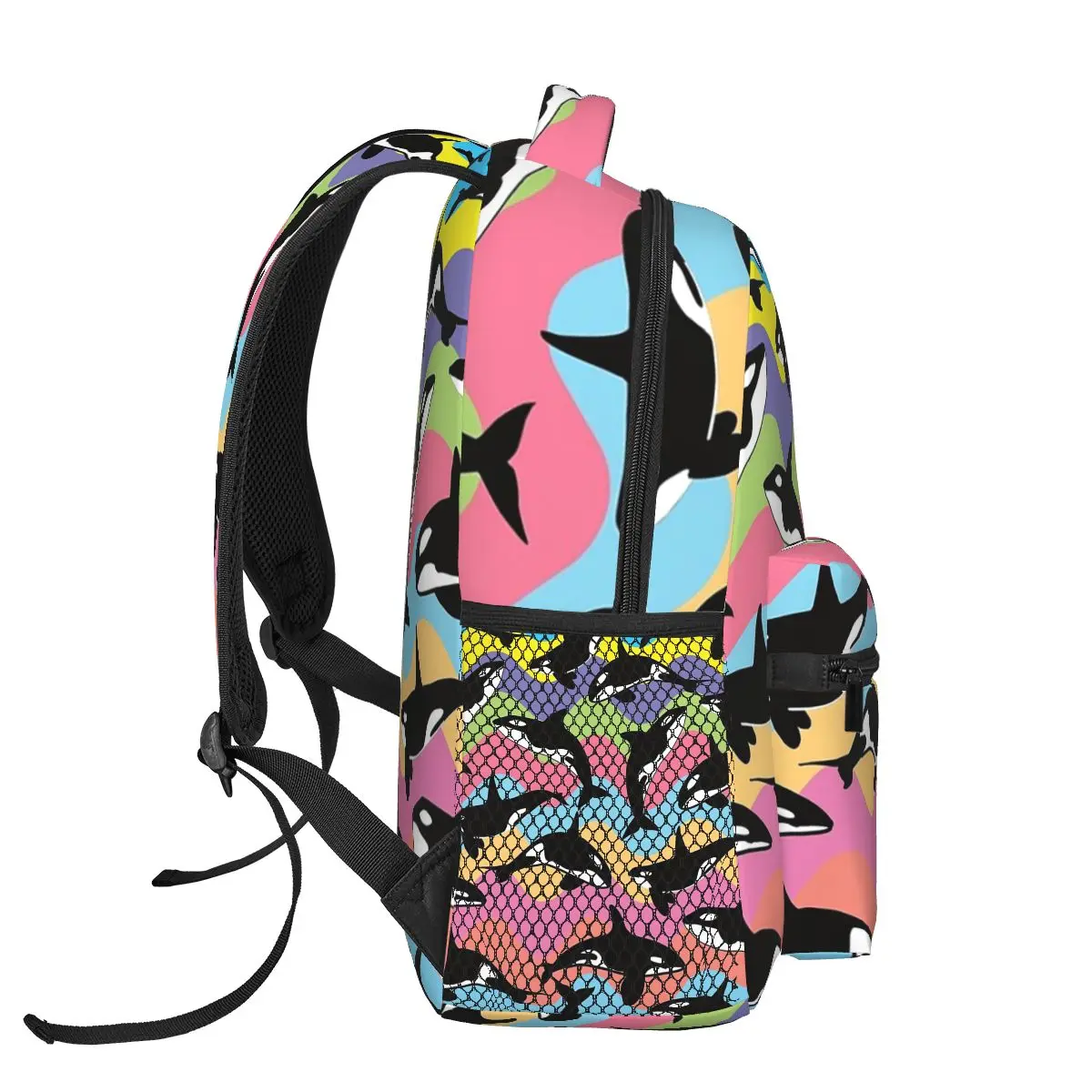 Orca Killer Whale Backpacks Boys Girls Bookbag Students School Bags Cartoon Laptop Rucksack Shoulder Bag Large Capacity