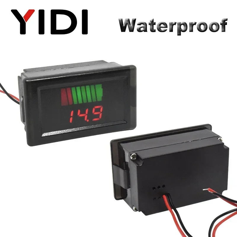 0.56\'\' LCD Digital Voltmeter 12V 24V 72V 84V Battery Capacity Indicator Lead Acid Power Car Motorcycle Voltage Tester Detector