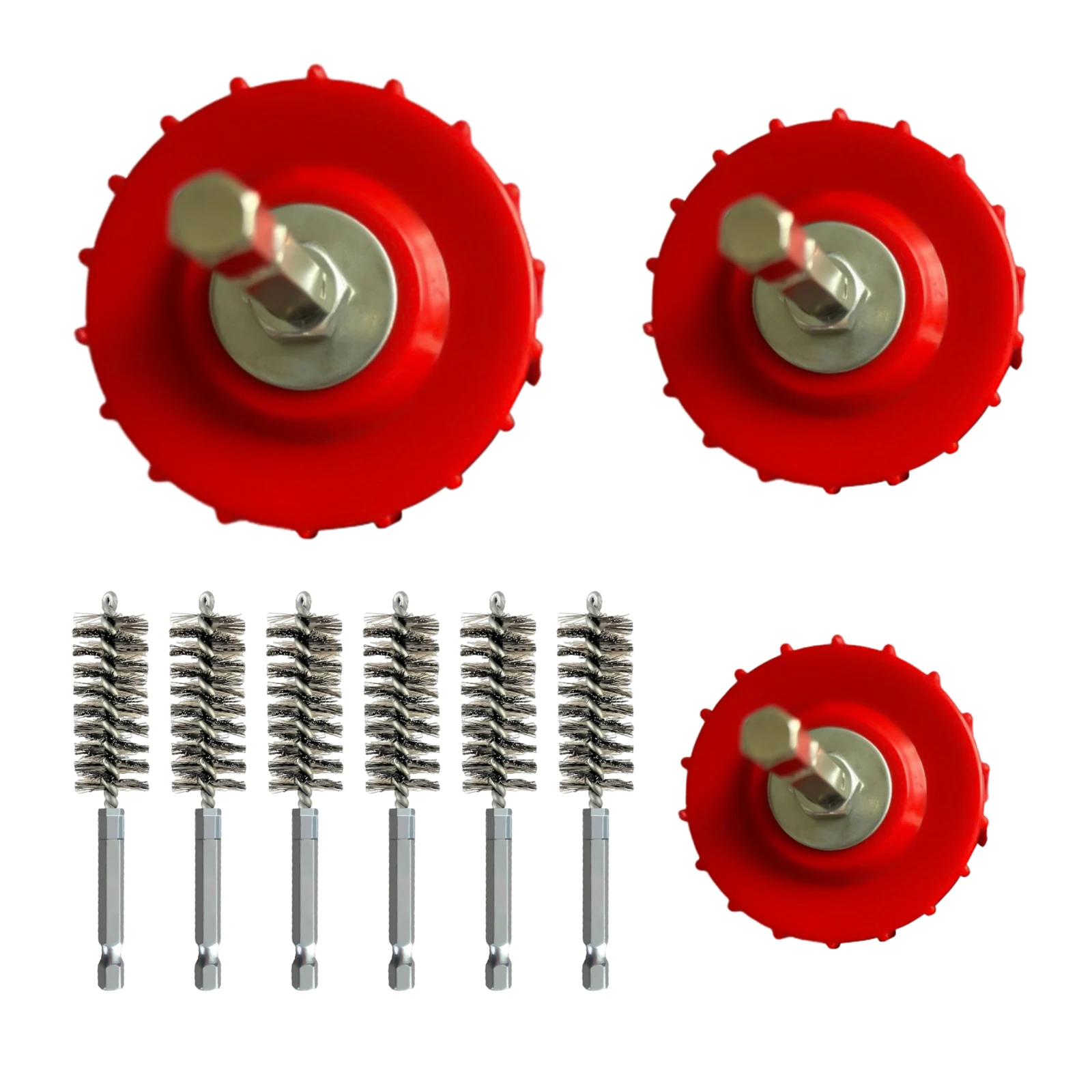 3-9 szt. Szczotka do czyszczenia rur ze stali nierdzewnej Metalowy środek do czyszczenia rur miedzianych Szczotki z drutu stalowego do czyszczenia rur wiertarki elektrycznej