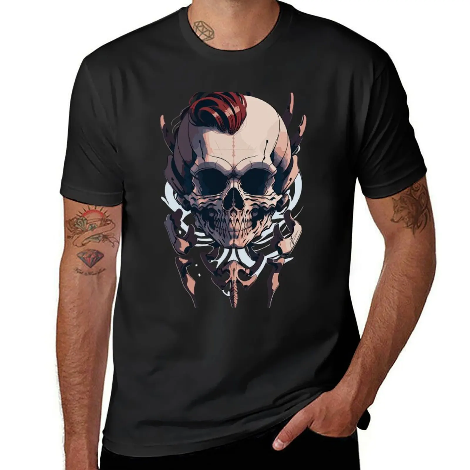 

Punkskull T-Shirt anime t shirts customs design your own plus size tops oversize t-shirts man mens clothing