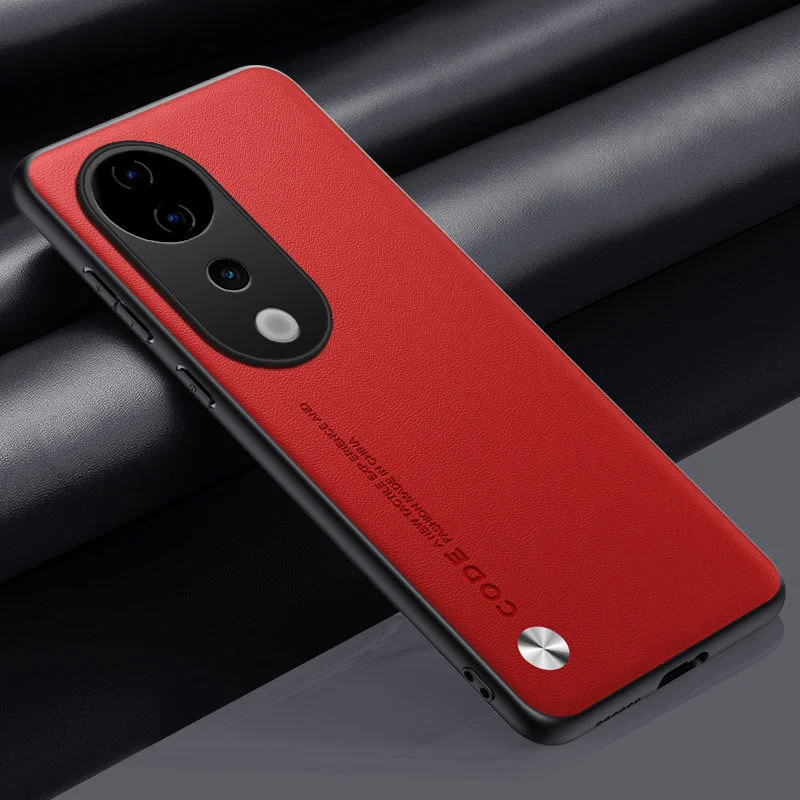 

For Vivo V40 5G Case V2348 Camera Protection PU Leather Hard Plastic Shockproof Cover for Vivo V 40 Phone Case Vivo40 Bumper