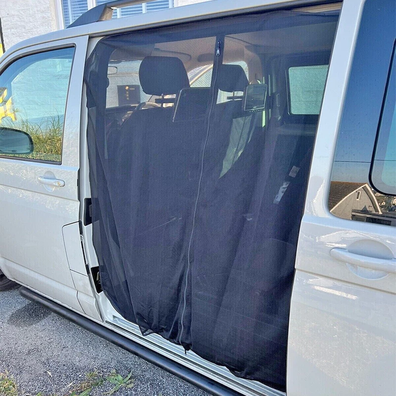 1 Set Anti-Mosquito Curtain FOR VW T5 T6 Car Sliding Door Magnetic Insect Mosquito Shading Fly Screen Net For Camper Interior