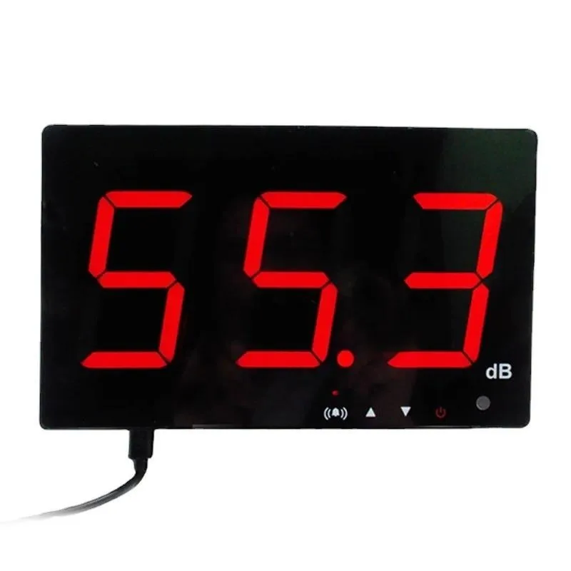 Digital Sound Level Meter 30-130dB Noise Detector Decibel Tester Wall Mounted Volume Monitor for Home Office Factory