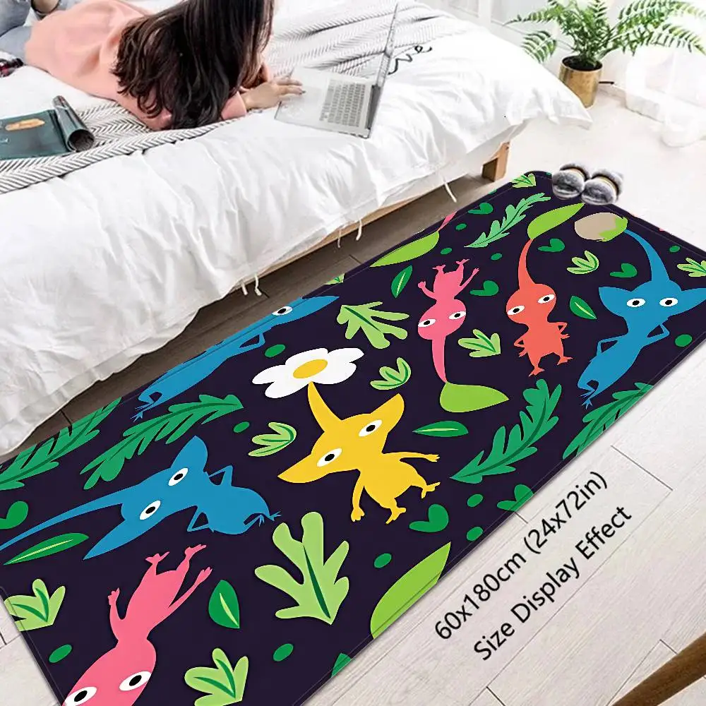 Pikmin Game Bathroom Mat Anti-slip Absorb Water Long Strip Cushion Bedroon Mat Hotel Decor Mat