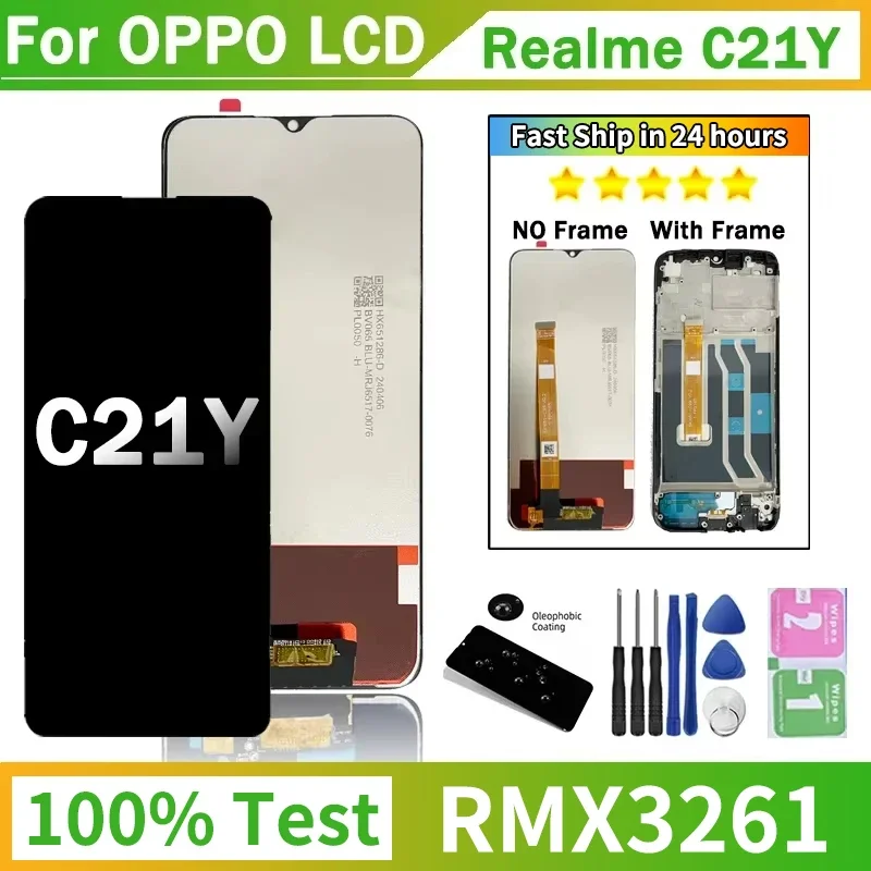 

Pop 6,5 "Тестированный ЖК-дисплей C21y для Oppo Realme C21Y ЖК-дисплей RMX3261, RMX3263, дигитайзер сенсорного экрана в сборе, замена, ремонт Pa