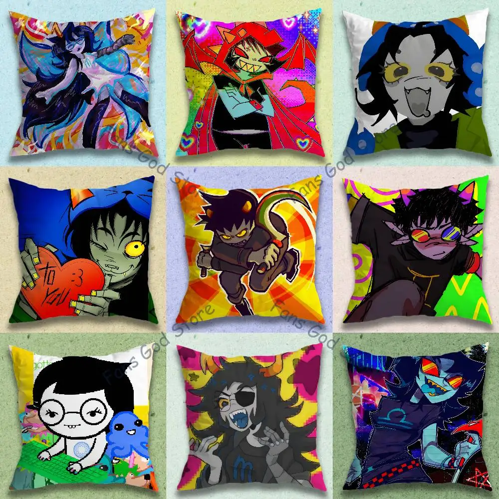 H-HomestuckS Anime Celebrity Merchandise All-Match Printed Pillow Case Sofa Car Office Room Decoration Protector