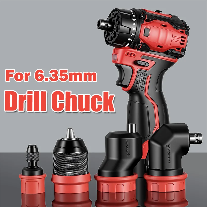 Hex Shank Keyless Drill Chuck Quick Change Adapter Converter for Electric Power Drill Impact Driver Brushless Tool Accessories