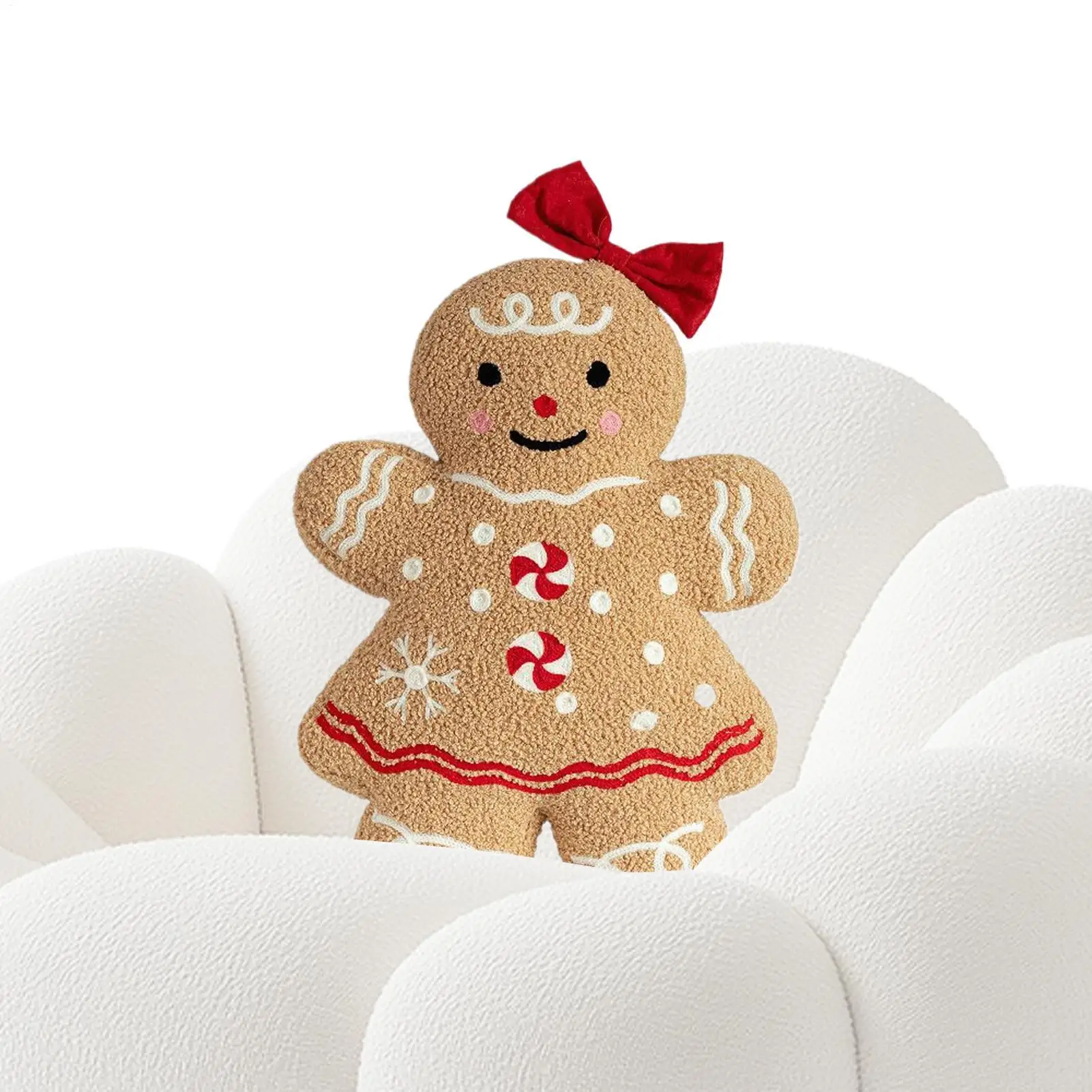 Stuffed Gingerbread Gingerbread Huggable Toy Soft Cute Christmas Decor For Holiday Festive Display Kids Sofa Couch Car Chair