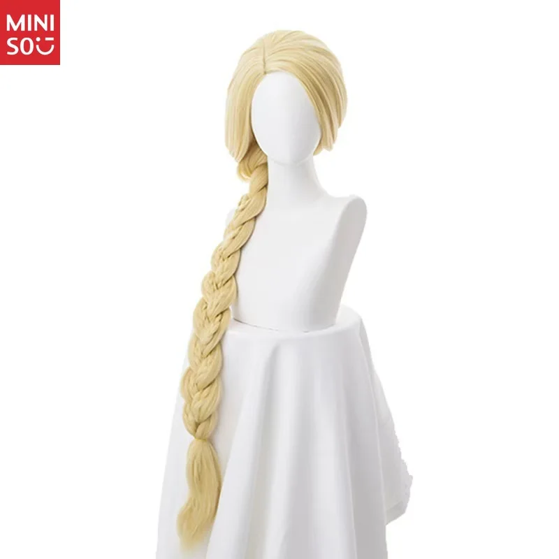 

Парик принцессы Рапунцель Cos для Disney Tangled - золотые длинные волосы с косами, парик для косплея