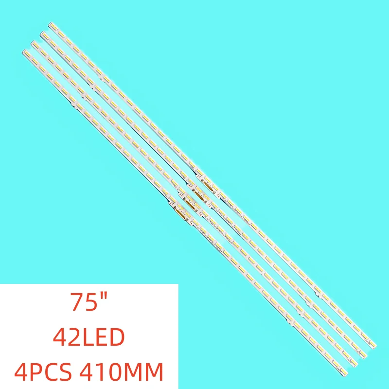 

4pcs/set 42lamps New LED Backlight Strip for Samsung UN75AU8200 UE75AU8000 UN75AU8000 UA75AU8000 S1A8-750SM0-R0 BN96-52594A