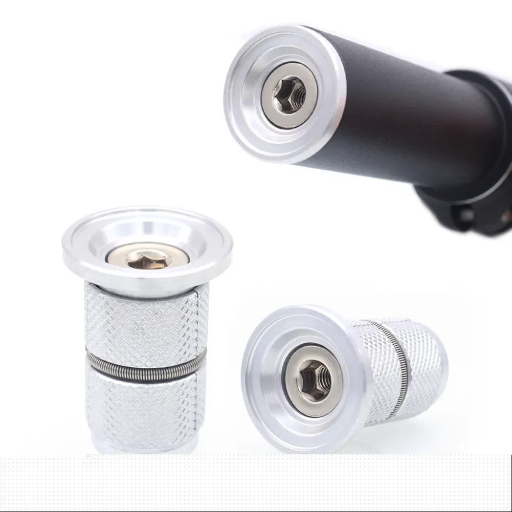 

MTB Bike Headset Fork Expander Bicycle Headset Top Cap Screw Key Expander Aluminum Inserts Top Cap Cover Bicycle Parts