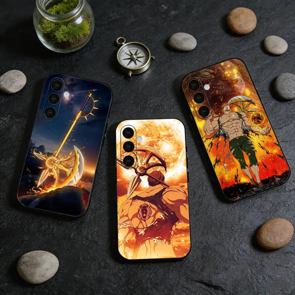 E-Escanor The Seven Deadly Sins  Black Soft Silicone Phone Case For Samsung Galaxy A73 72 71 70 53 52 51