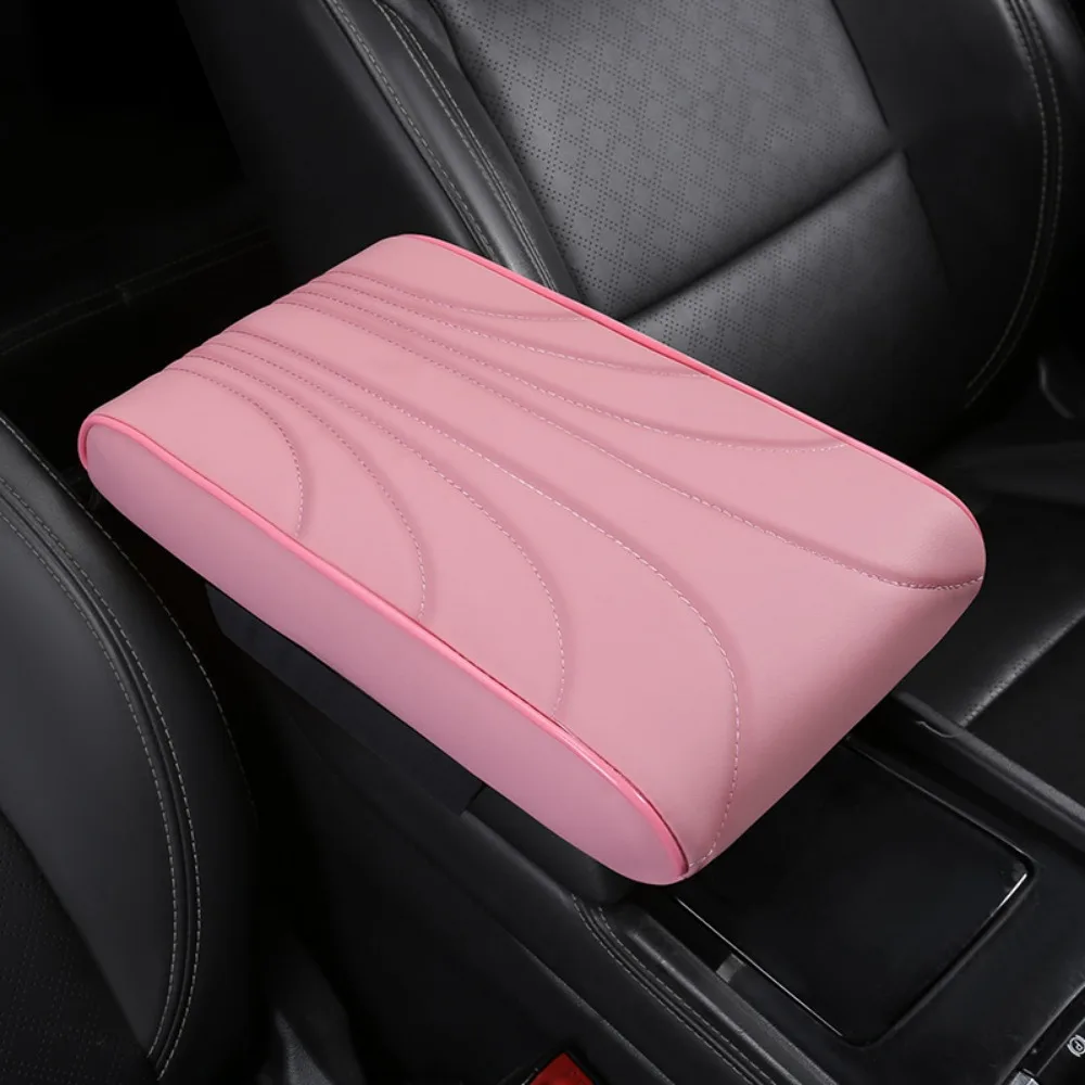 

Толстый коврик для автомобильного подлокотника, мягкий противоскользящий чехол для центральной консоли, кожаный удобный автомобильный коврик для поддержки локтя, салон автомобиля