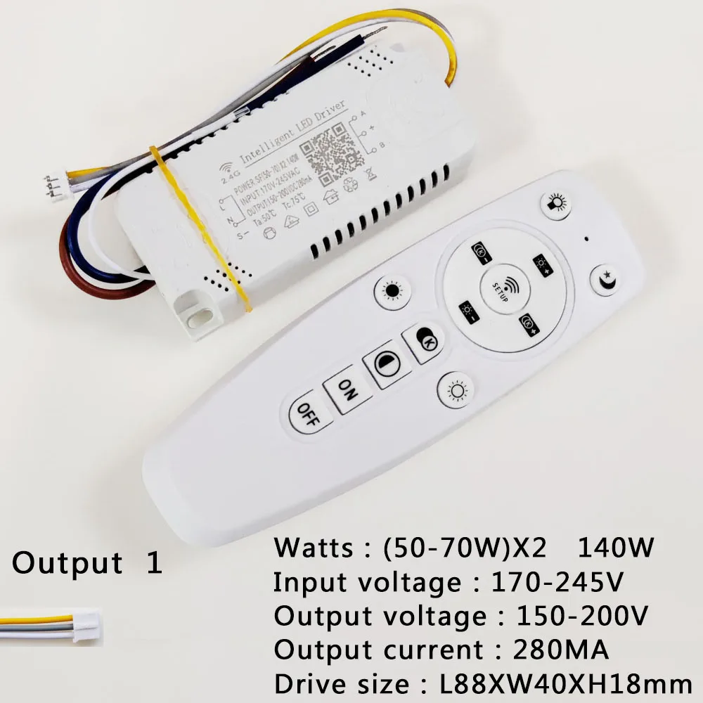 APP kontrol LED sürücü 2.4G uzaktan akıllı LED trafo 12-24W 40W 80W 120W 360W kısılabilir renk için-değiştirilebilir avize