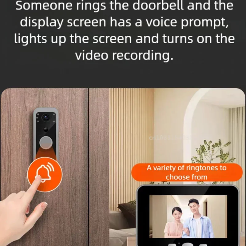 Yuezhe-timbre interkom Audio dua arah, terampil layar HD Visual, 5000mAh, inalbrico, IP65, interio Alarm