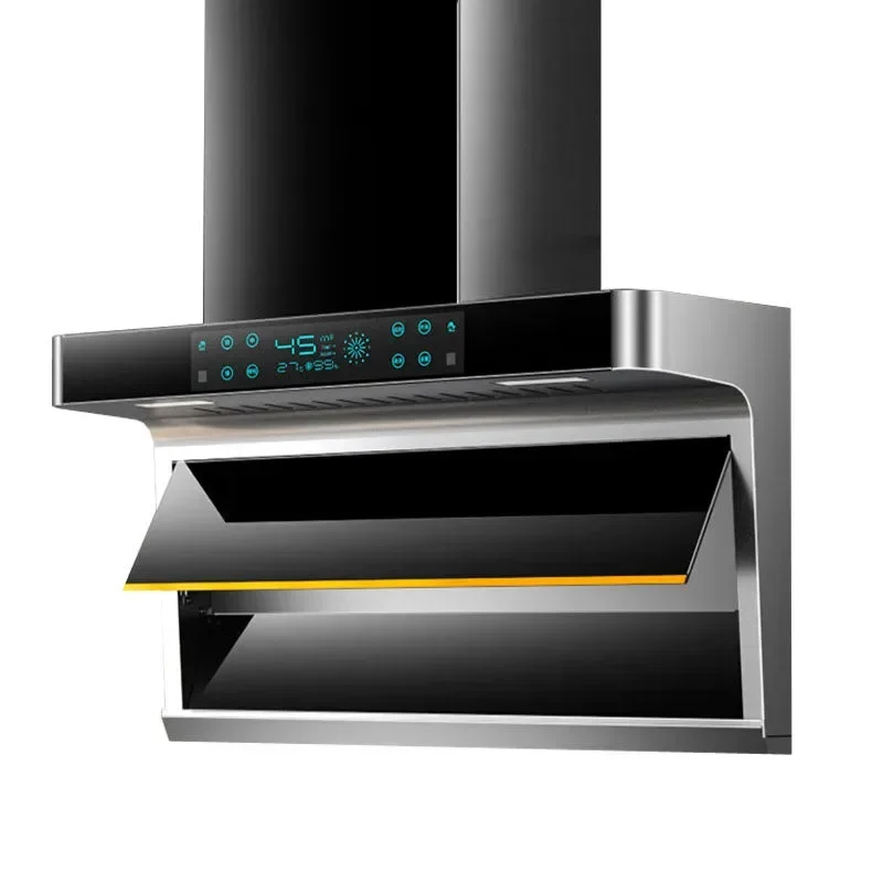 Campana de cocina y capuchas de doble gama, Extractor de humo, lado superior, 7 en forma de hogar, Glb