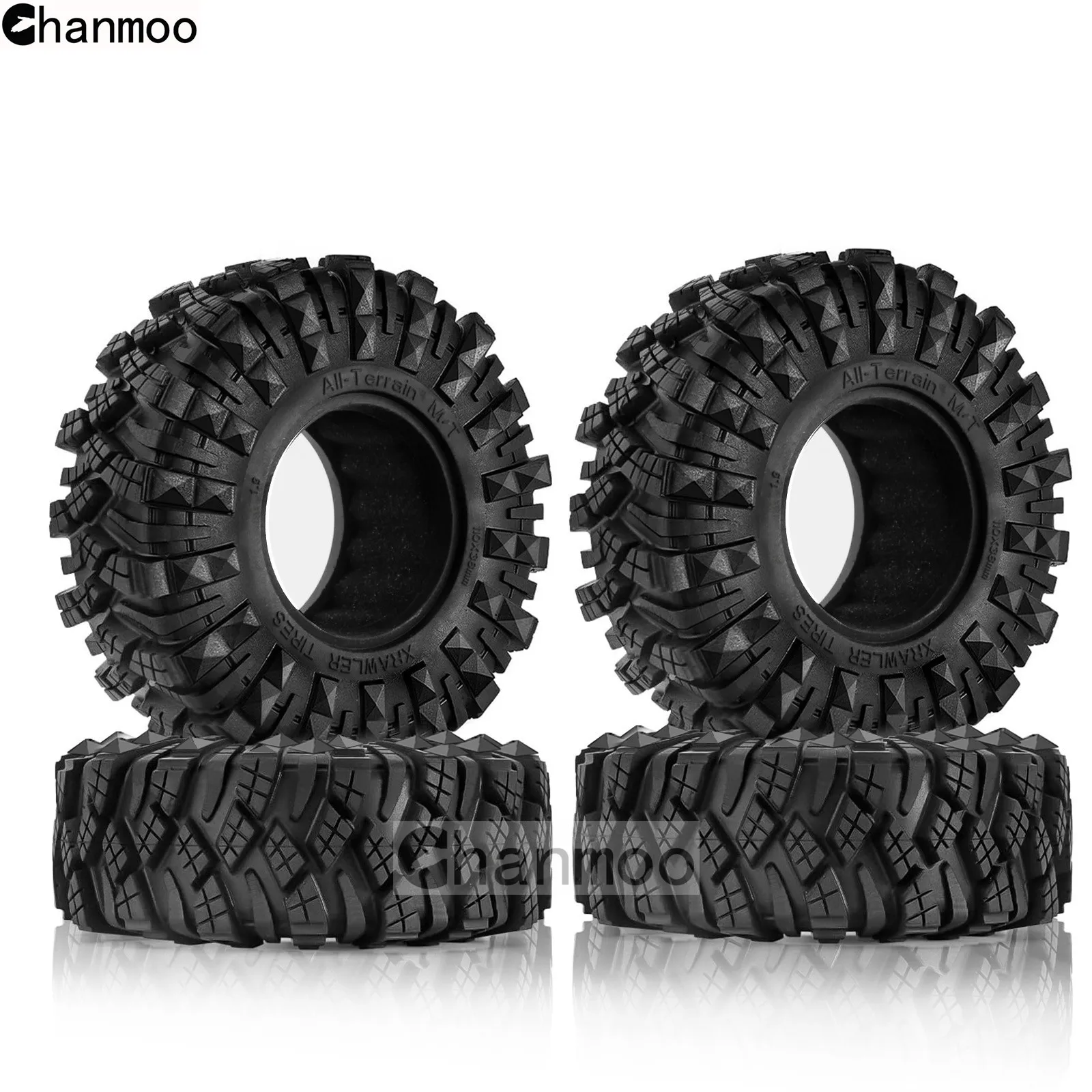 1.9in Crawler Banden Rock Wielen Modder Band voor 1/10 Schaal RC Auto Axiale Traxxas SCX10 II III TRX4 RC4WD D90 YK4102 Gen8 Redcat