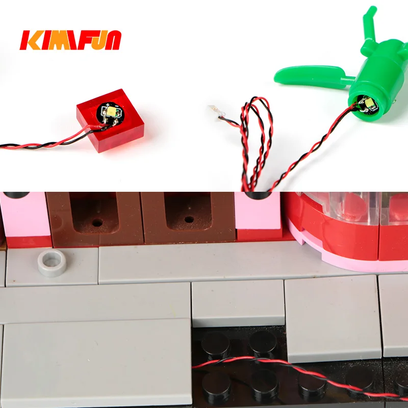 Décennie s de construction LED, 10 pièces, 0.8mm, broche, RGB, lampe USB, bricolage, lampadaire, ville électrique, décoration, 1 bronche brique,