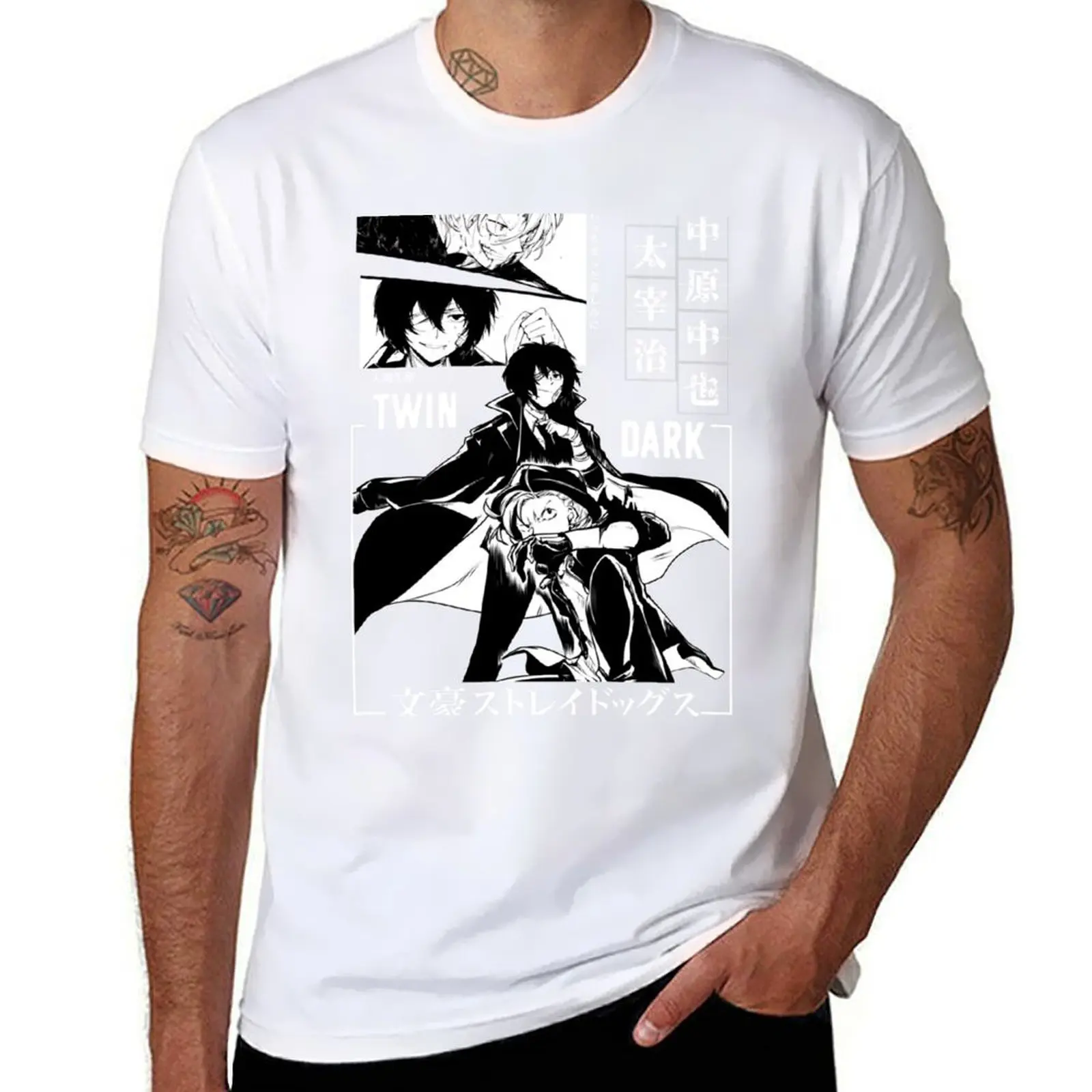 

et Chuyaa Soukoku Bungou Dazai errants Chiens T-Shirt Breathable Mesh Panel T-Shirt