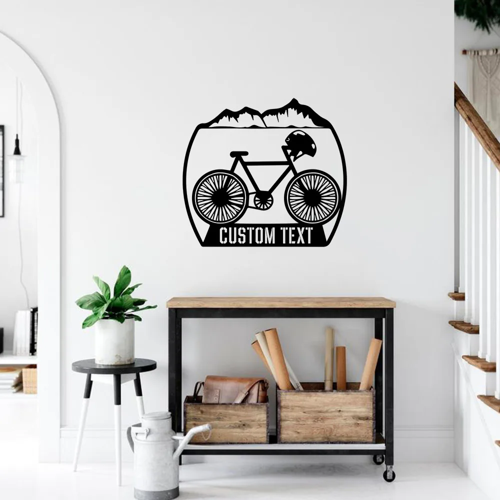 1PC NEW Mountain Bike Customized Text Wall Sticker Home Decor Decoration Door Decor Removable Decor Wall Decals
