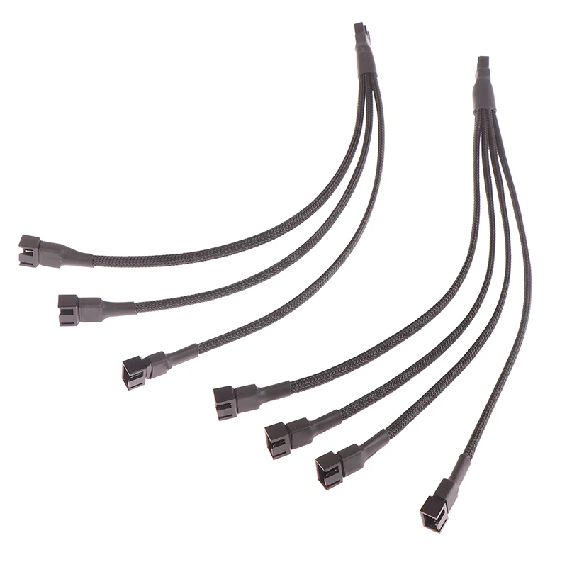 PWM Fan Splitter 4pin Adapter Cable 1 To 1 2 3 4 Computer CPU Fan Splitter PC Fan Extension Power Cable Fan Cooling Y Splitter